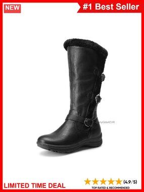 Women's Knee High Winter Boots Faux Fur Lined Snow Boots